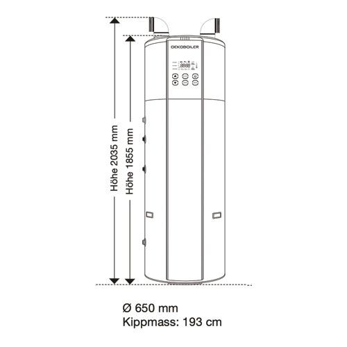 RS-Oekoboiler 04 300 L Wärmepumpenboiler ohne WT – Bild 2