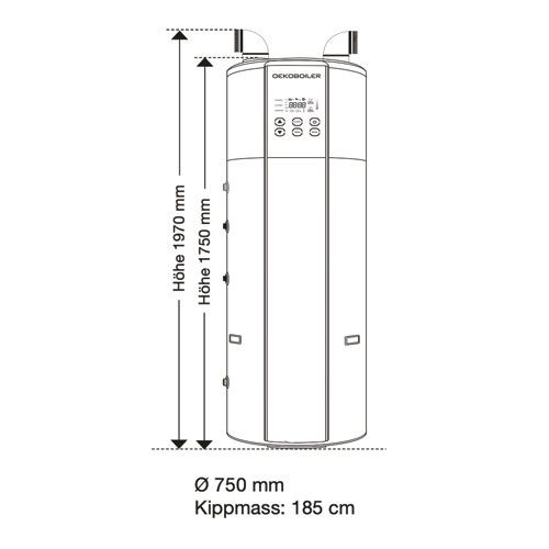 RS-Oekoboiler 04 350 L Wärmepumpenboiler ohne WT – Bild 2