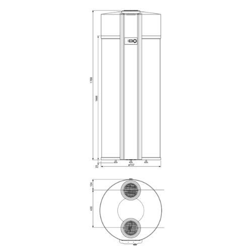 Alpha innotec 270 L Wärmepumpenboiler BWP 271N mit WT – Bild 2