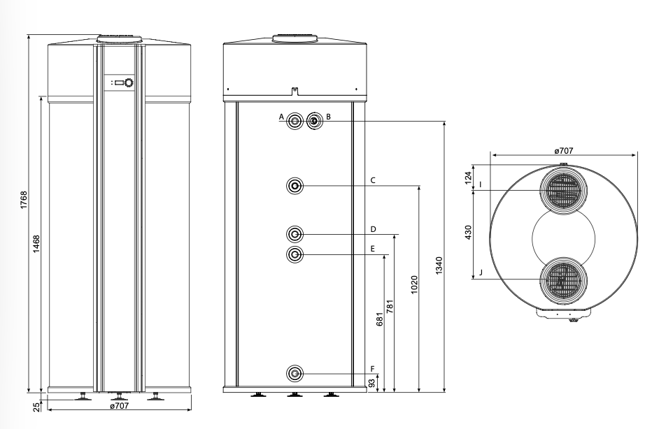 Buderus 300 L Wärmepumpenboiler BW270P.2 mit WT – Bild 2