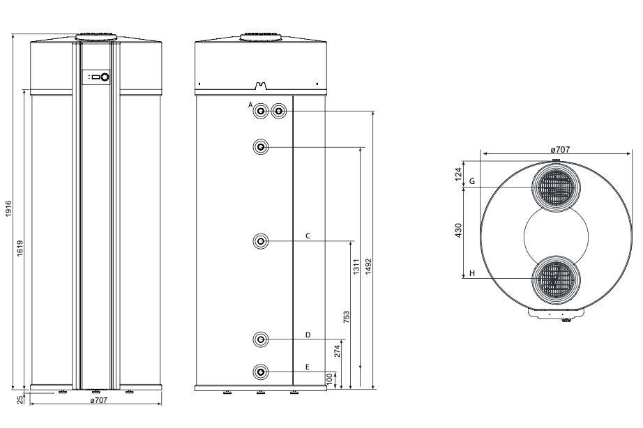 Buderus 400 L Wärmepumpenboiler BW400.2 400 Liter mit WT – Bild 2