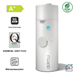 OERTLI Wärmepumpe DHW 301CHP + mit WT